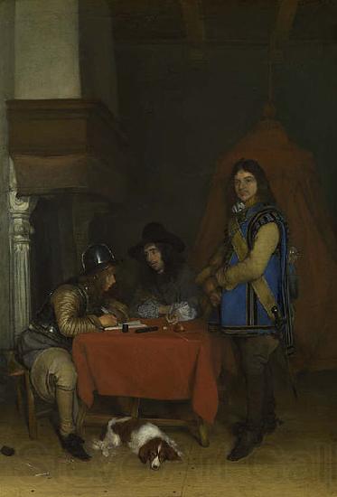 Adriaan de Lelie An Officer dictating a Letter Norge oil painting art